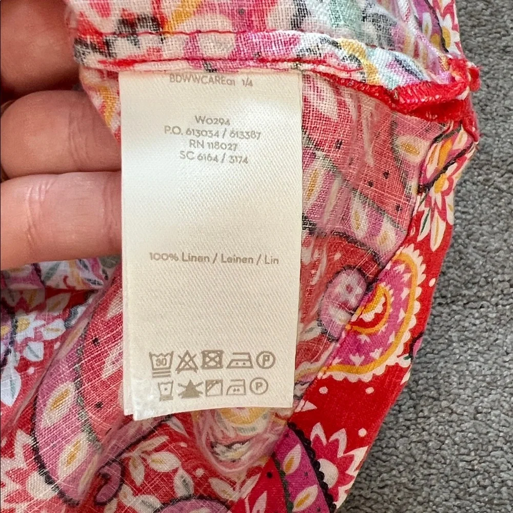 Boden Evangeline Linen Paisley Shift Dress size 6 - Picture 7 of 7